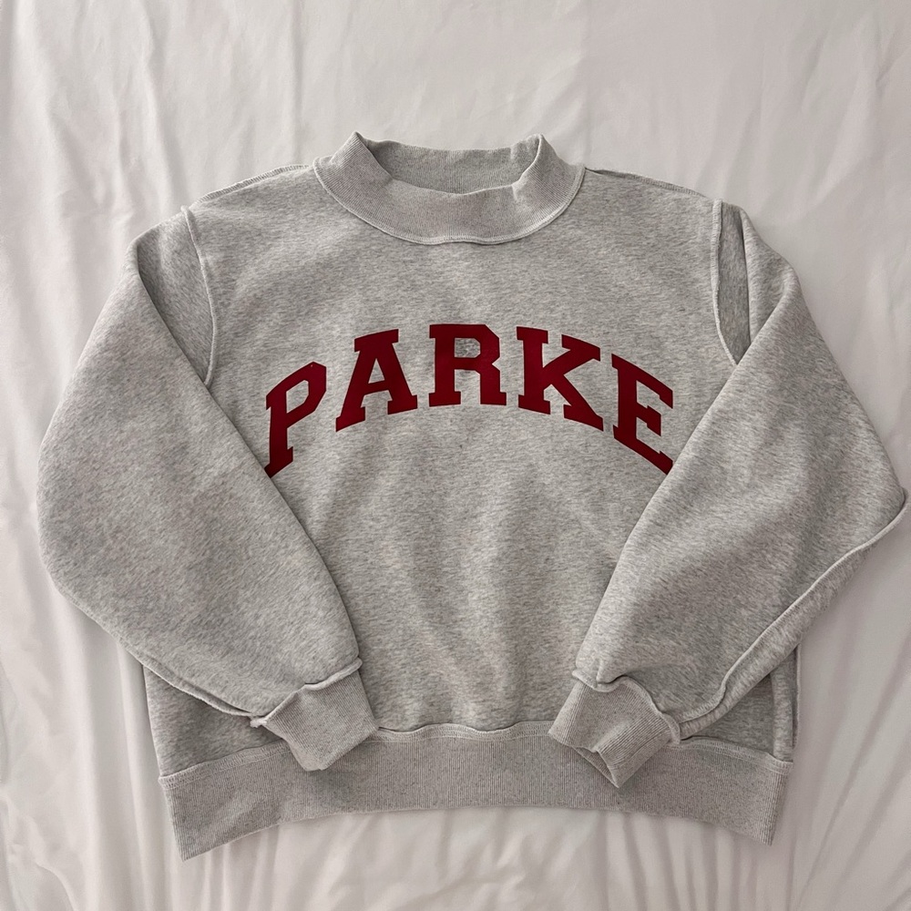 PARKE X SET Reversible Varsity Mockneck Sweatshirt L/XL!